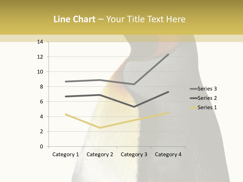 A Penguin Standing Next To A Wall With A White Background PowerPoint Template