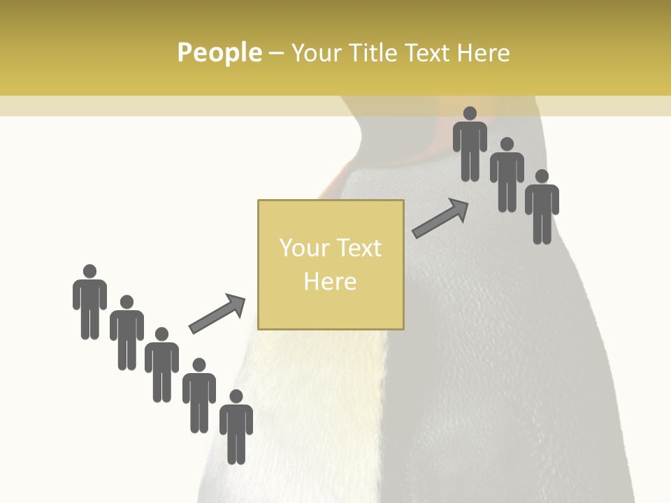 A Penguin Standing Next To A Wall With A White Background PowerPoint Template