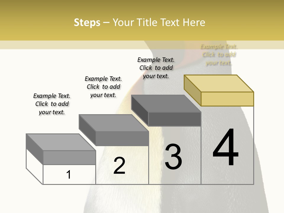 A Penguin Standing Next To A Wall With A White Background PowerPoint Template