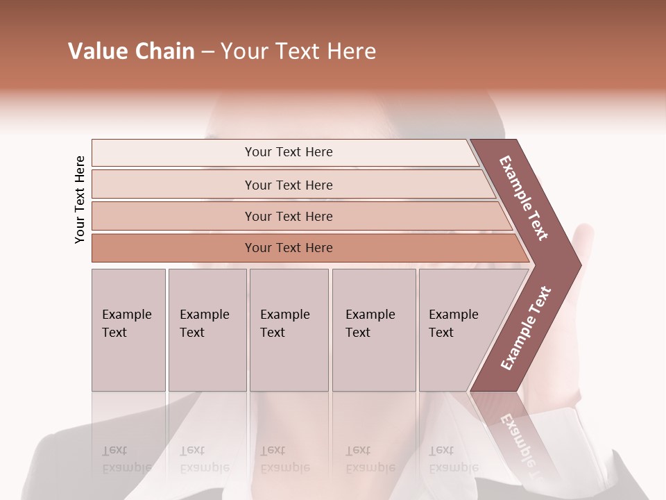 A Woman In A Business Suit Is Holding Her Hand Up To Her Ear PowerPoint Template