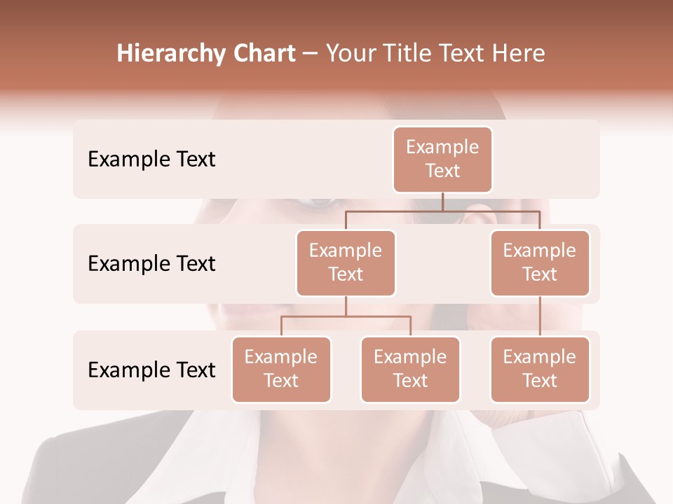 A Woman In A Business Suit Is Holding Her Hand Up To Her Ear PowerPoint Template