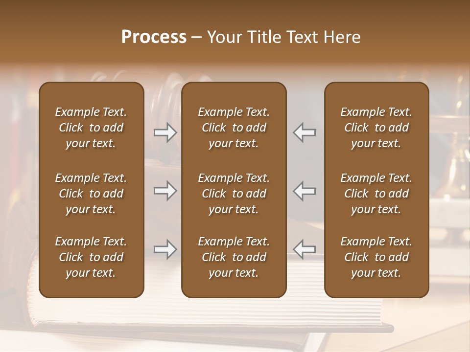 A Wooden Judge's Gavel On Top Of A Book PowerPoint Template