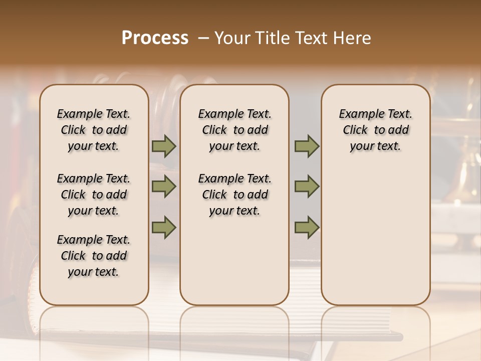 A Wooden Judge's Gavel On Top Of A Book PowerPoint Template
