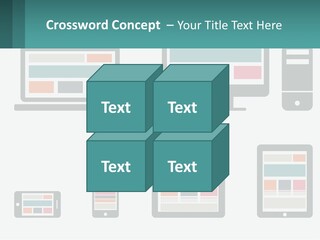 A Number Of Devices On A White Background PowerPoint Template