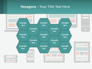 A Number Of Devices On A White Background PowerPoint Template