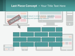 A Number Of Devices On A White Background PowerPoint Template