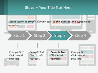 A Number Of Devices On A White Background PowerPoint Template