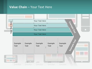 A Number Of Devices On A White Background PowerPoint Template