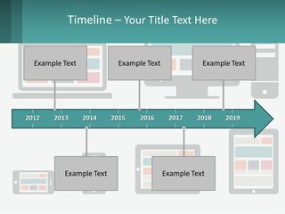 A Number Of Devices On A White Background PowerPoint Template