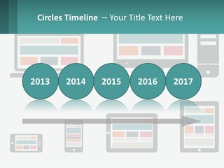 A Number Of Devices On A White Background PowerPoint Template