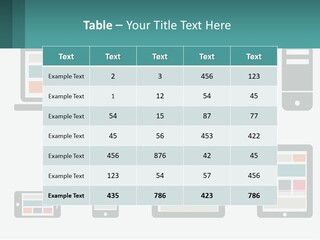 A Number Of Devices On A White Background PowerPoint Template