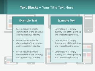 A Number Of Devices On A White Background PowerPoint Template