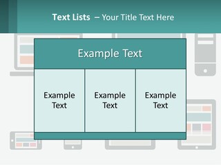 A Number Of Devices On A White Background PowerPoint Template