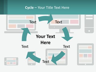 A Number Of Devices On A White Background PowerPoint Template