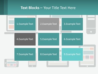 A Number Of Devices On A White Background PowerPoint Template