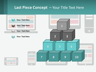 A Number Of Devices On A White Background PowerPoint Template