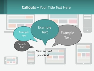 A Number Of Devices On A White Background PowerPoint Template
