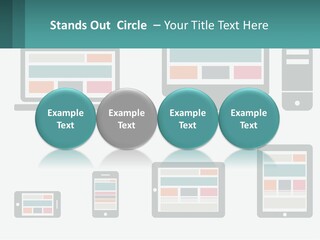 A Number Of Devices On A White Background PowerPoint Template