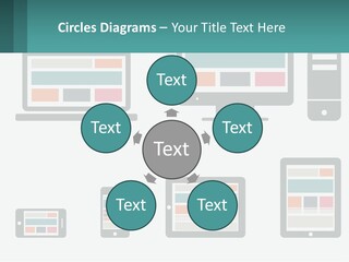 A Number Of Devices On A White Background PowerPoint Template