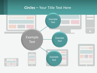 A Number Of Devices On A White Background PowerPoint Template