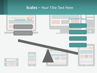 A Number Of Devices On A White Background PowerPoint Template
