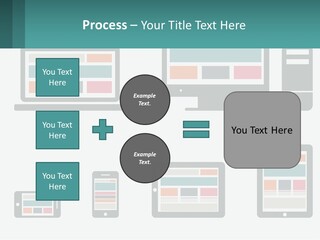 A Number Of Devices On A White Background PowerPoint Template