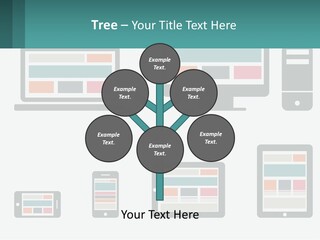 A Number Of Devices On A White Background PowerPoint Template