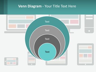 A Number Of Devices On A White Background PowerPoint Template