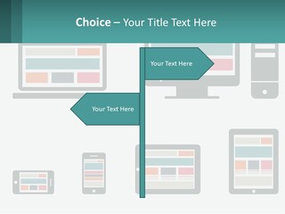 A Number Of Devices On A White Background PowerPoint Template