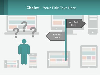 A Number Of Devices On A White Background PowerPoint Template