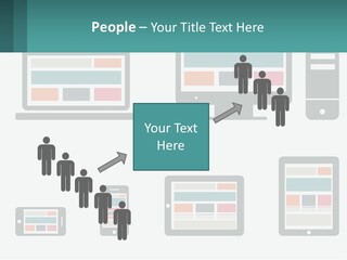 A Number Of Devices On A White Background PowerPoint Template