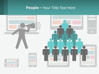 A Number Of Devices On A White Background PowerPoint Template