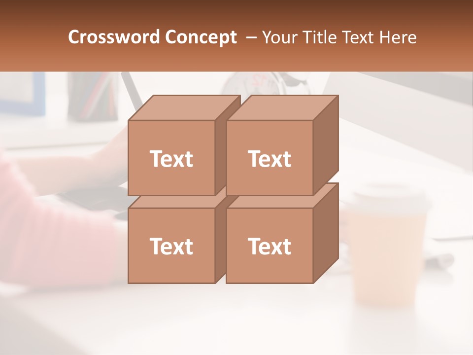 A Woman Writing On A Piece Of Paper Next To A Cup Of Coffee PowerPoint Template