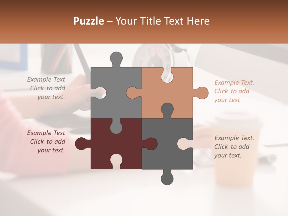 A Woman Writing On A Piece Of Paper Next To A Cup Of Coffee PowerPoint Template