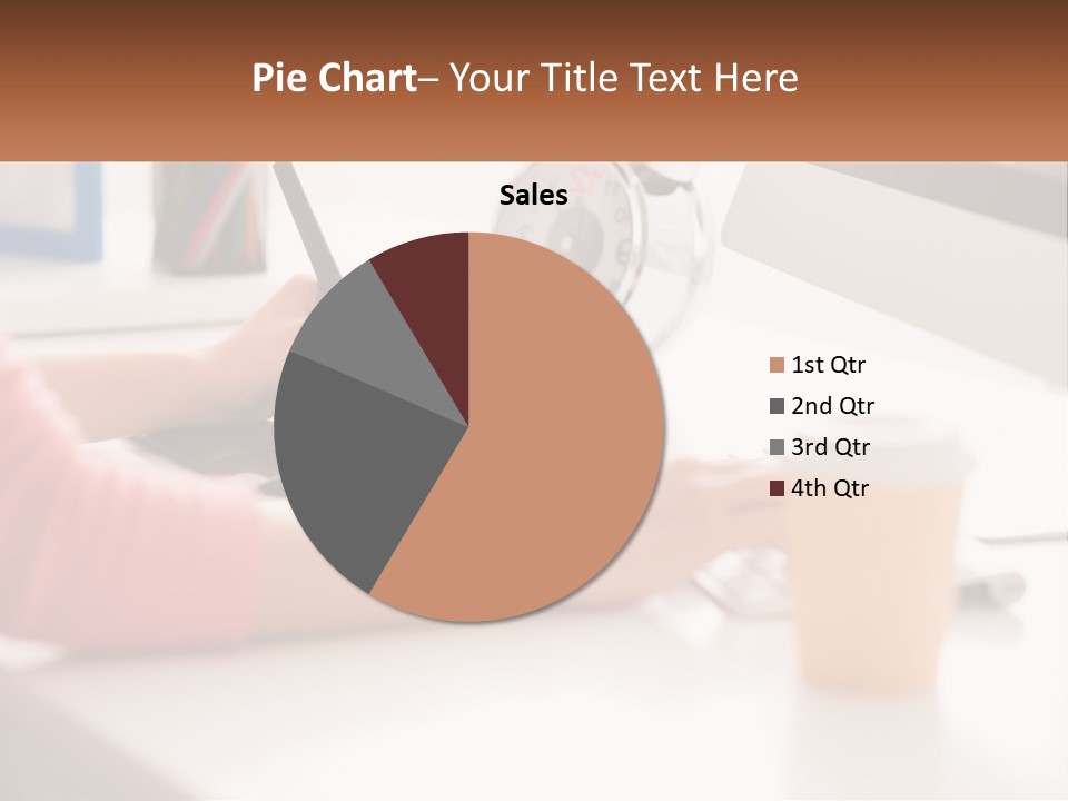 A Woman Writing On A Piece Of Paper Next To A Cup Of Coffee PowerPoint Template