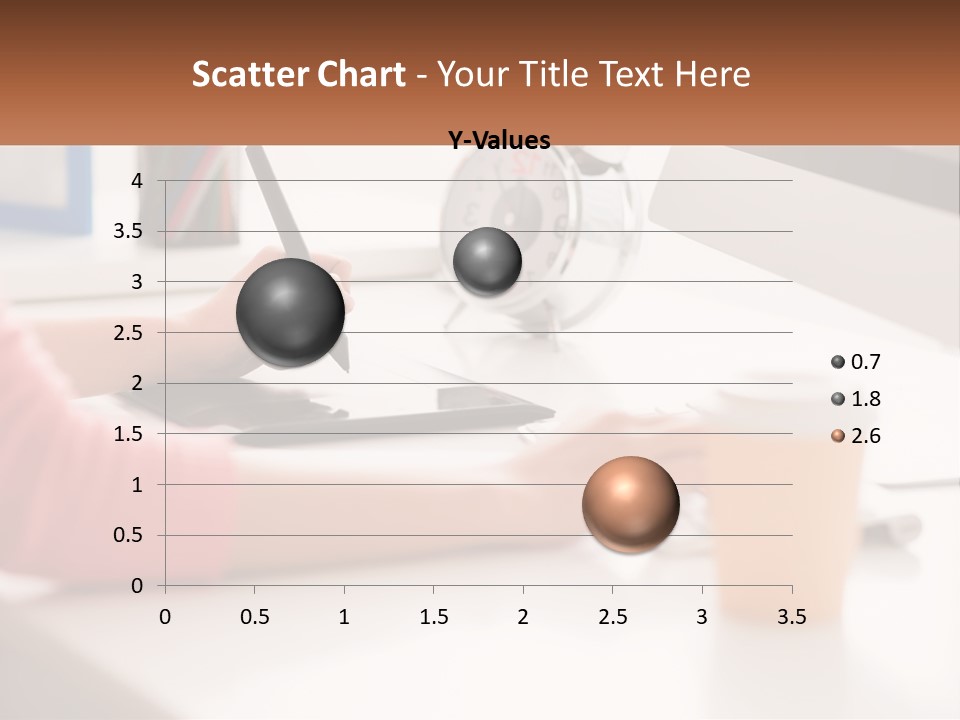A Woman Writing On A Piece Of Paper Next To A Cup Of Coffee PowerPoint Template