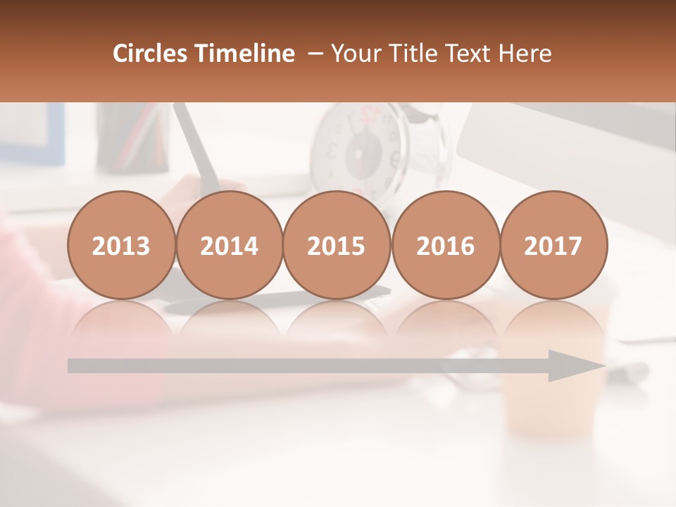 A Woman Writing On A Piece Of Paper Next To A Cup Of Coffee PowerPoint Template