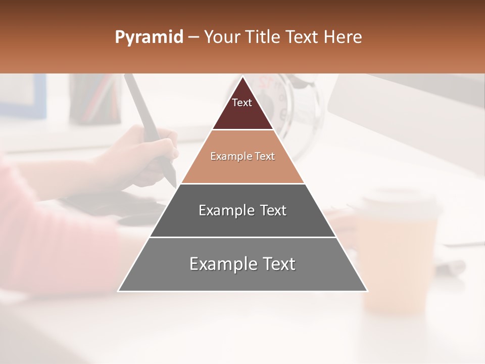 A Woman Writing On A Piece Of Paper Next To A Cup Of Coffee PowerPoint Template