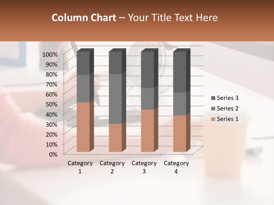A Woman Writing On A Piece Of Paper Next To A Cup Of Coffee PowerPoint Template