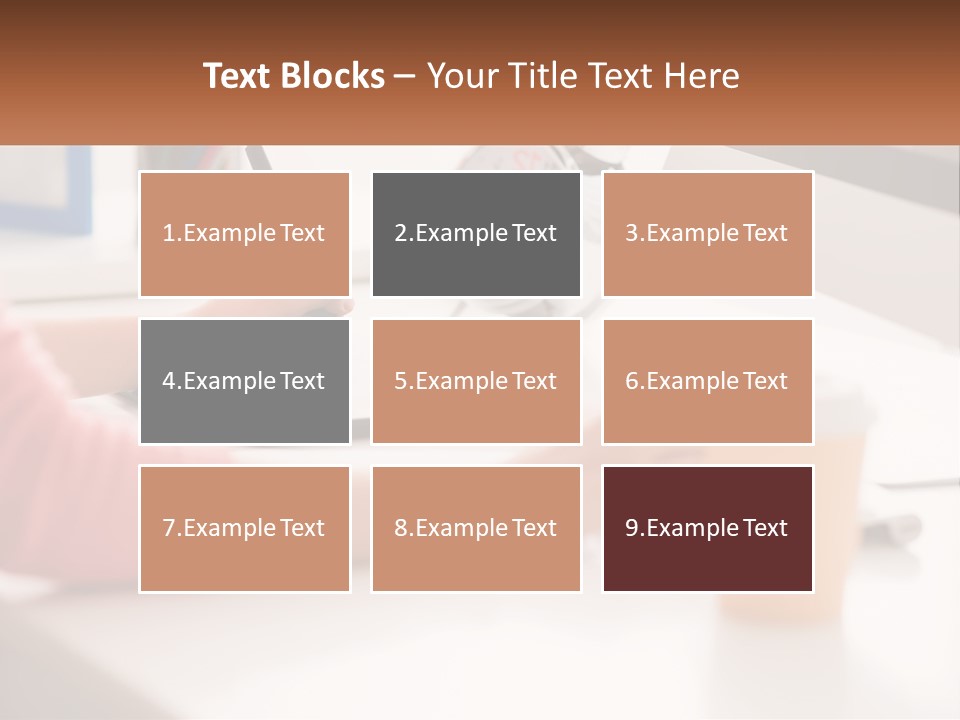 A Woman Writing On A Piece Of Paper Next To A Cup Of Coffee PowerPoint Template