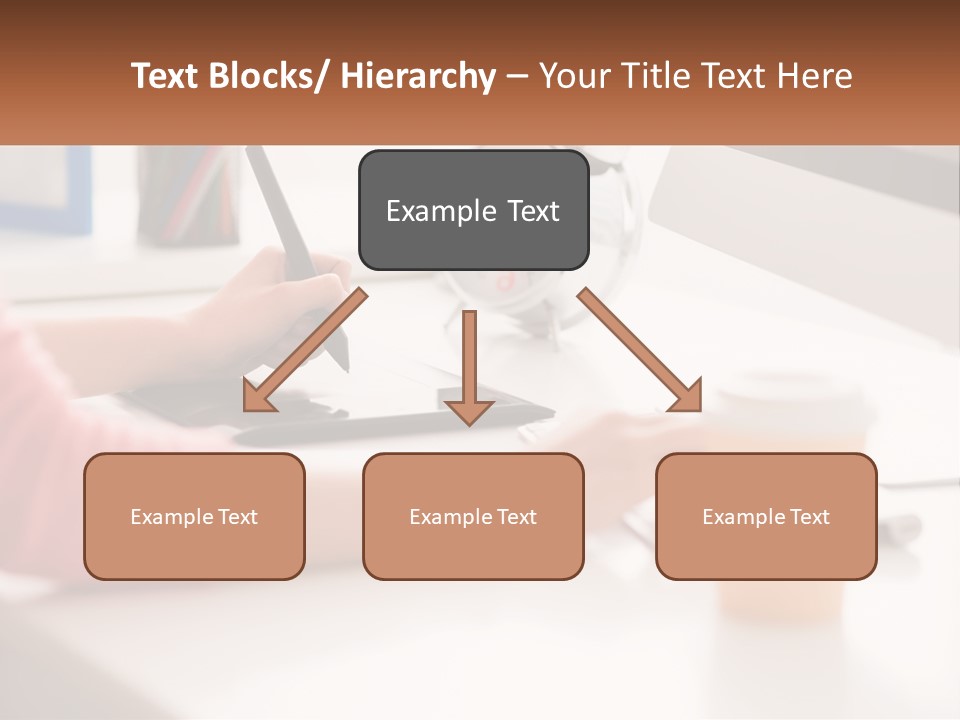 A Woman Writing On A Piece Of Paper Next To A Cup Of Coffee PowerPoint Template