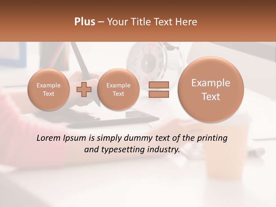 A Woman Writing On A Piece Of Paper Next To A Cup Of Coffee PowerPoint Template