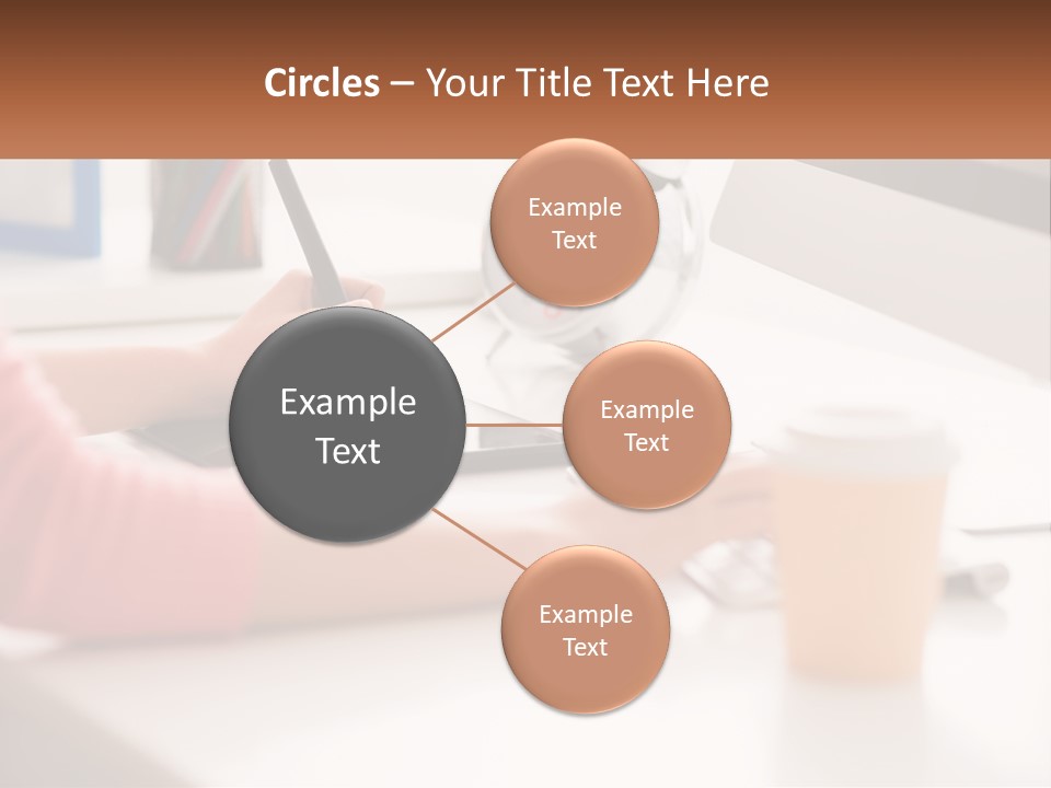 A Woman Writing On A Piece Of Paper Next To A Cup Of Coffee PowerPoint Template