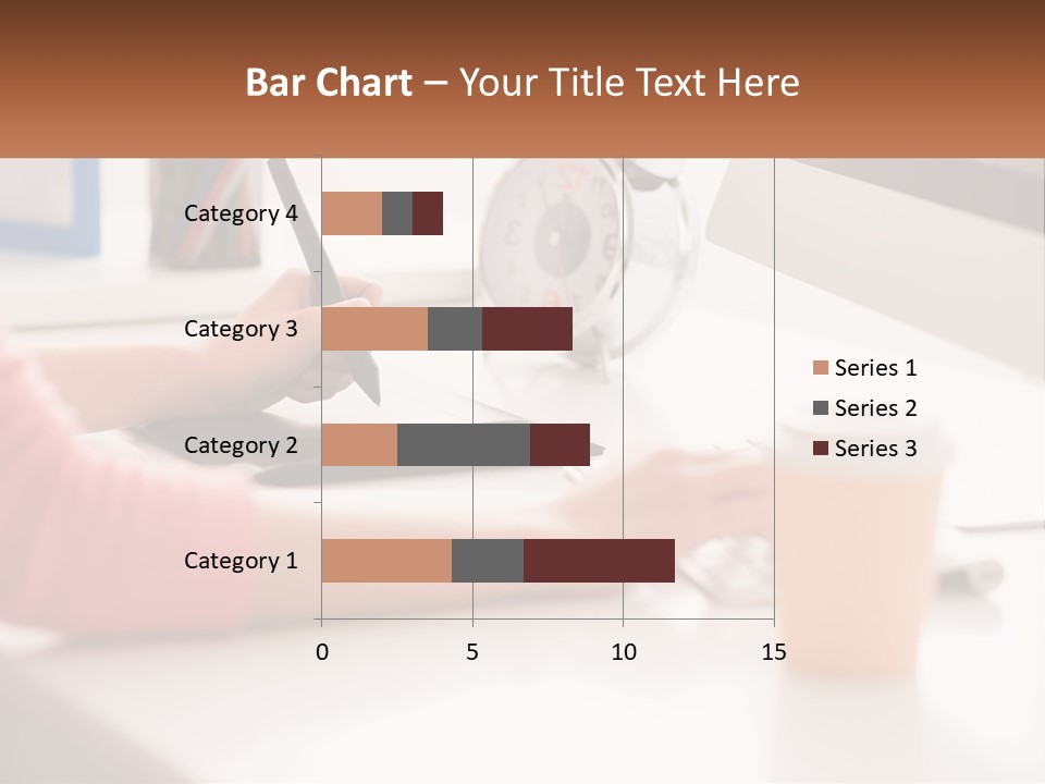 A Woman Writing On A Piece Of Paper Next To A Cup Of Coffee PowerPoint Template
