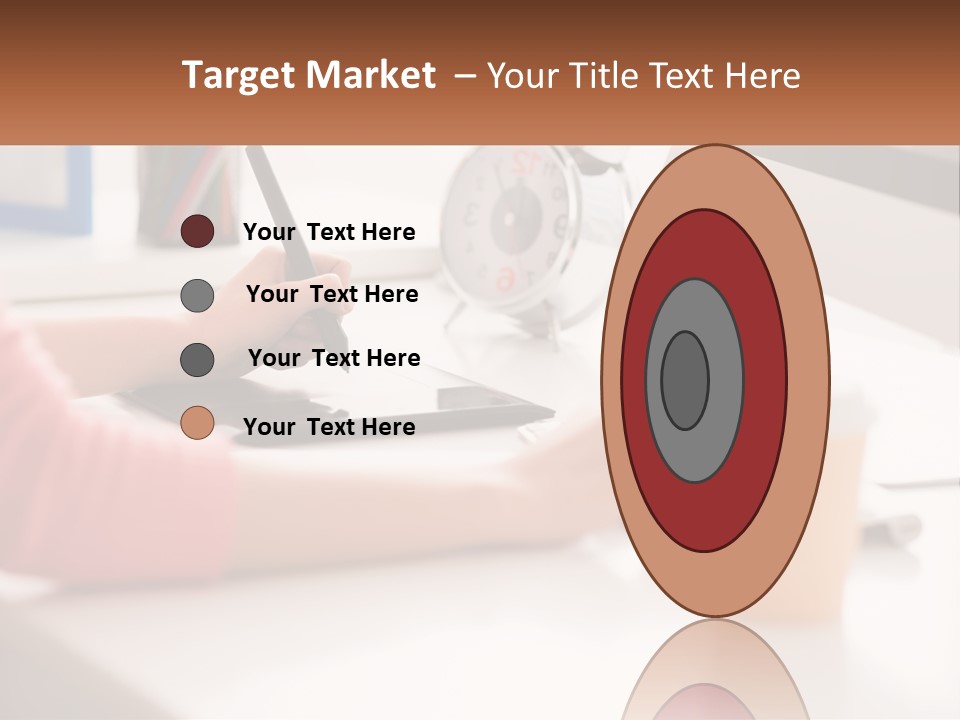 A Woman Writing On A Piece Of Paper Next To A Cup Of Coffee PowerPoint Template