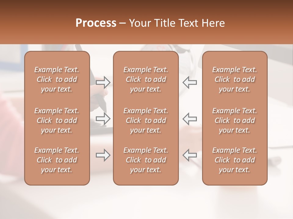 A Woman Writing On A Piece Of Paper Next To A Cup Of Coffee PowerPoint Template