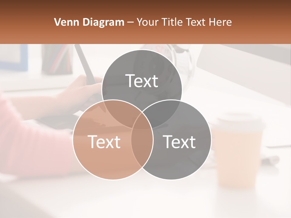 A Woman Writing On A Piece Of Paper Next To A Cup Of Coffee PowerPoint Template