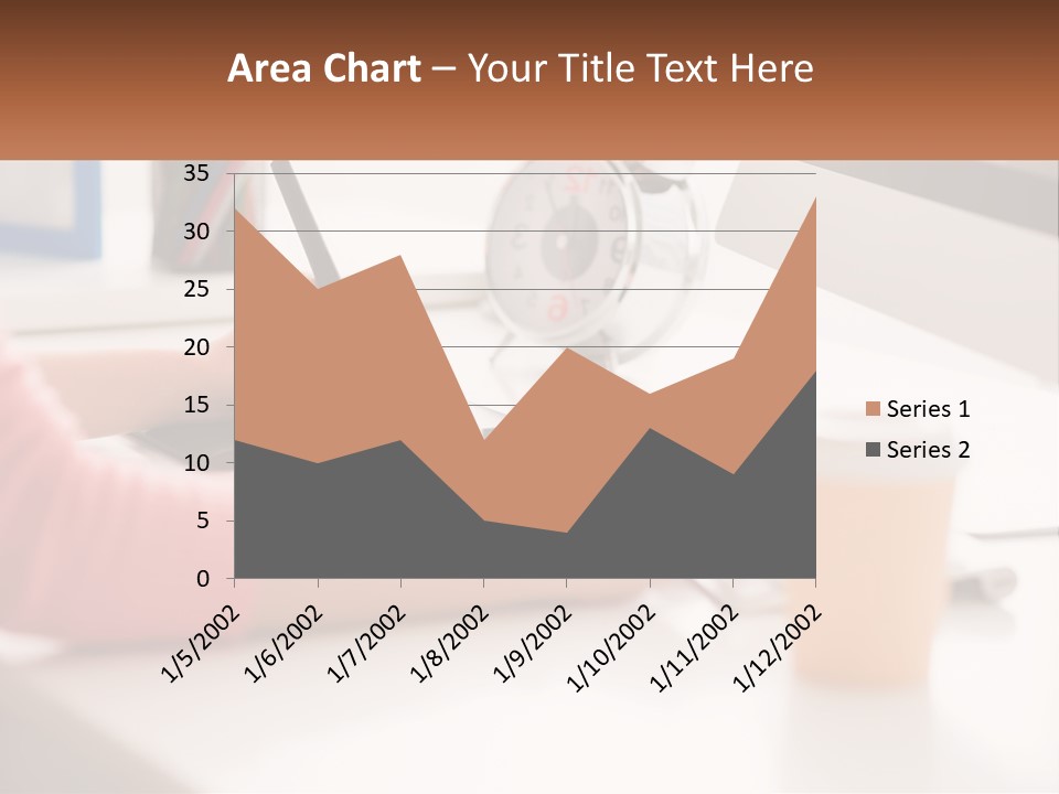 A Woman Writing On A Piece Of Paper Next To A Cup Of Coffee PowerPoint Template