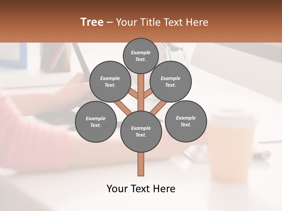 A Woman Writing On A Piece Of Paper Next To A Cup Of Coffee PowerPoint Template