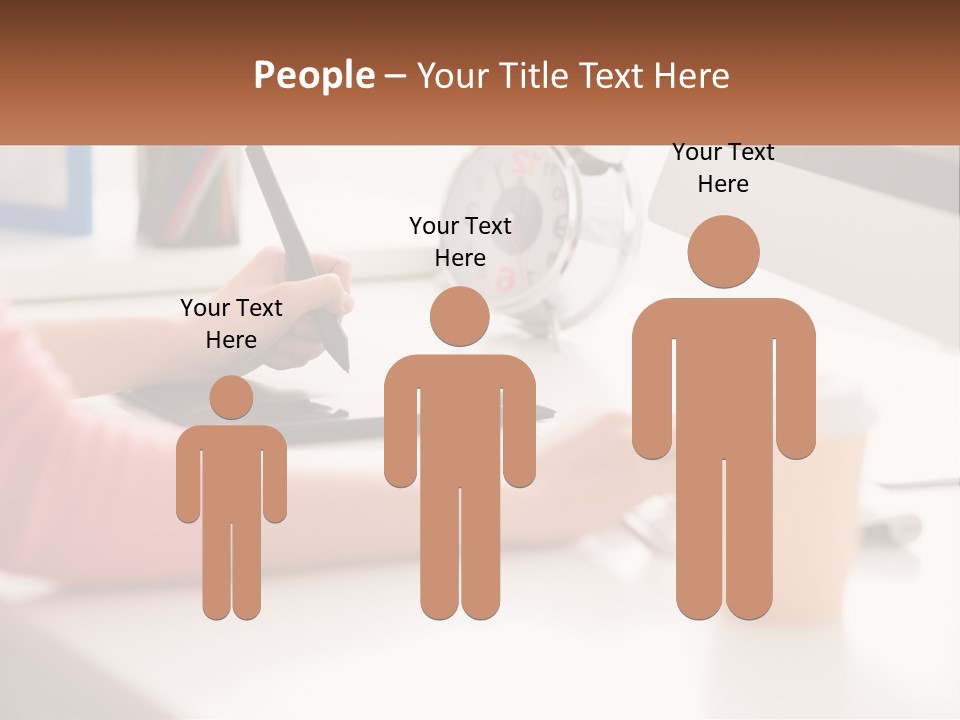 A Woman Writing On A Piece Of Paper Next To A Cup Of Coffee PowerPoint Template